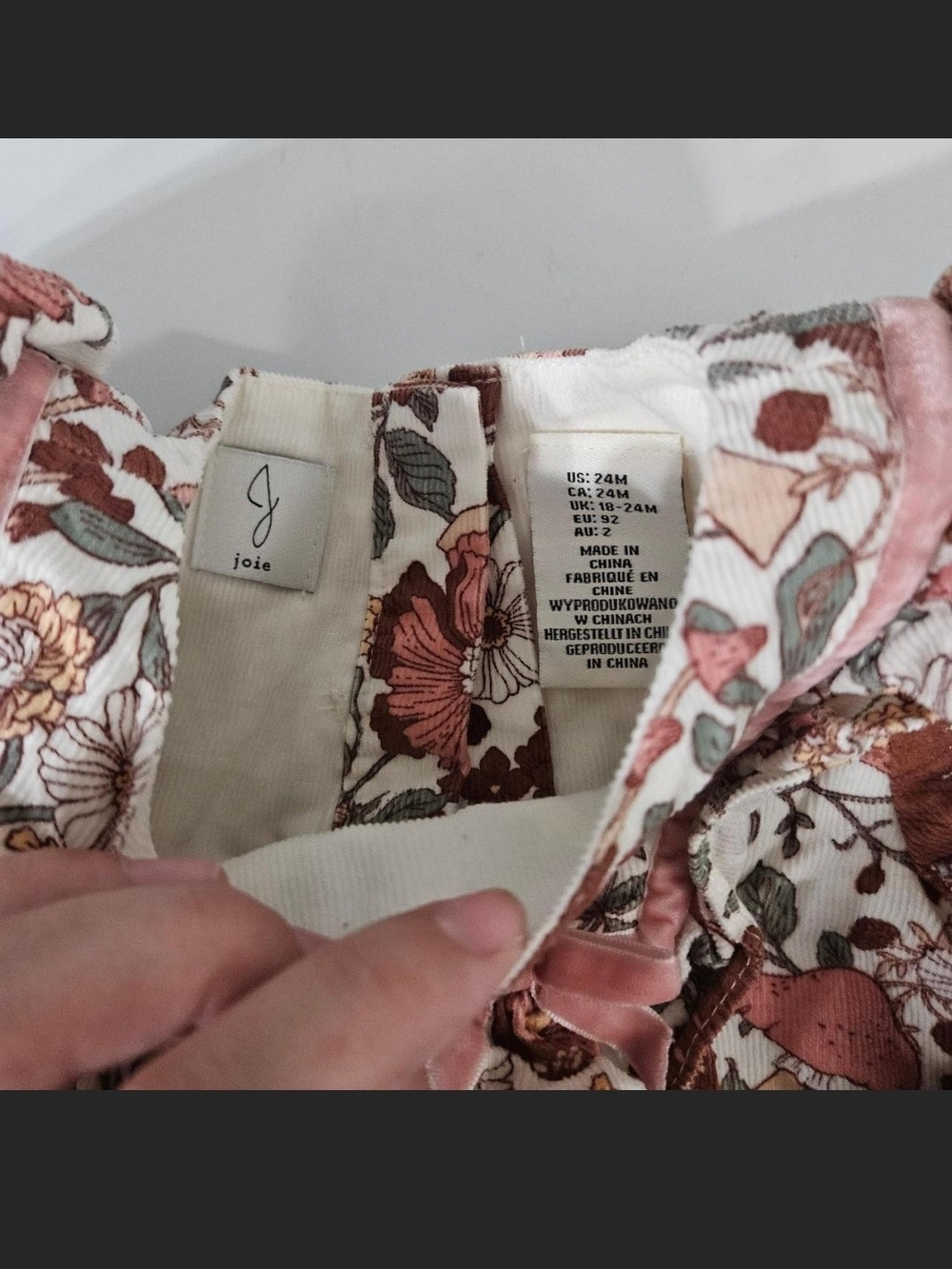 Joie Pink Floral Kids  Dress